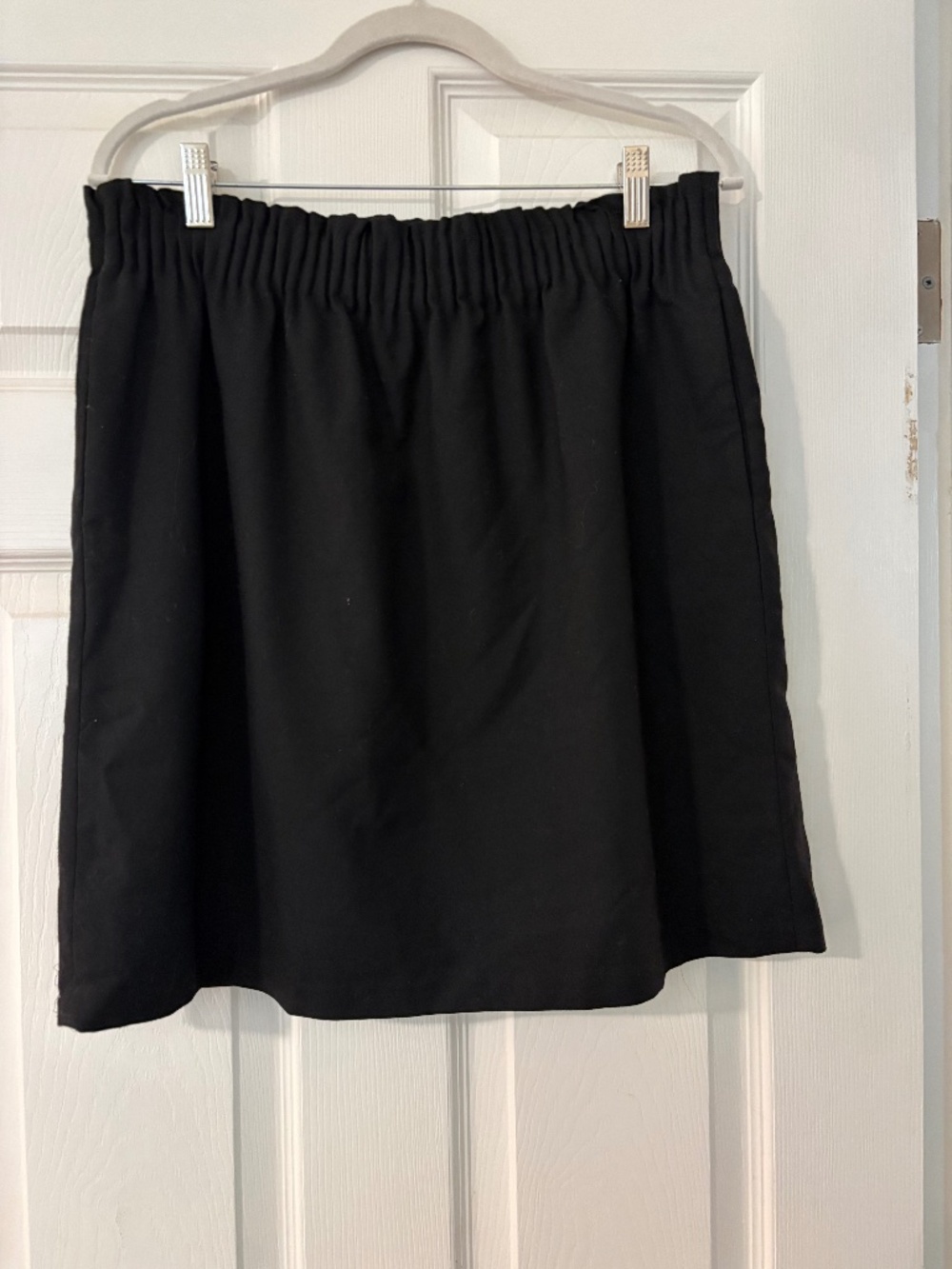 J. Crew Factory Black Wool Sidewalk Skirt